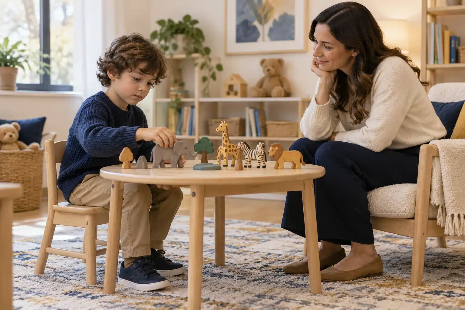 משחק משותף בחדר טיפול רגשי לילדים