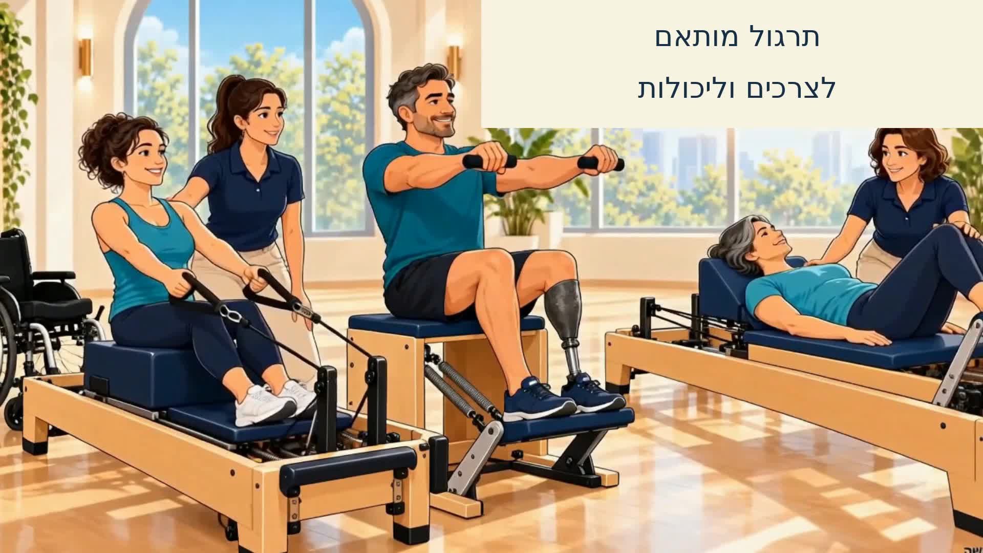 תרגול פילאטיס מותאם מתוך סרטון הפילאטיס השיקומי