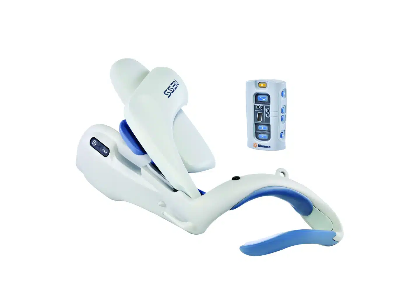 סד Bioness H200 Wireless פתוח לצד יחידת הבקרה האלחוטית